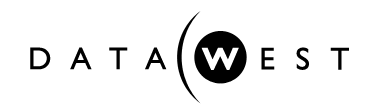 Datawest comet logo concept