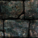 Lichen-covered stone blocks
